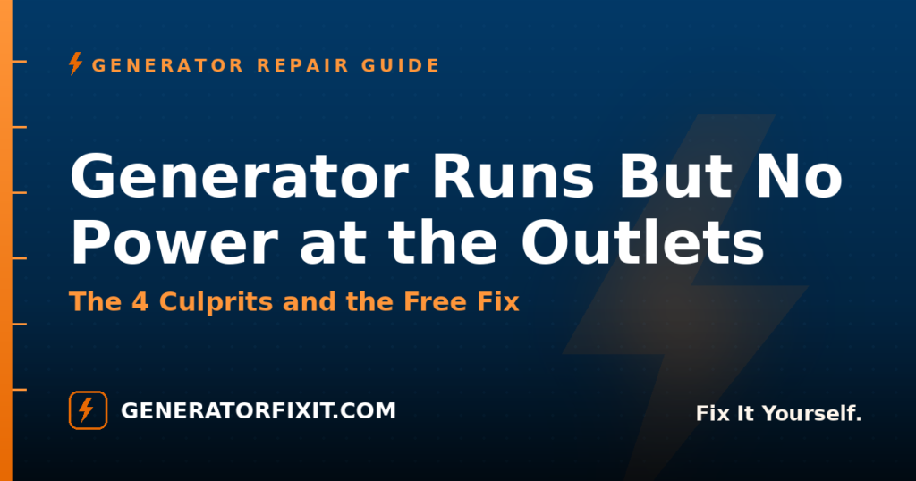 Generator Runs But No Power at the Outlets: The 4 Culprits and the Free Fix