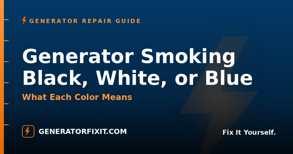 Generator Smoking Black, White, or Blue: What Each Color Means
