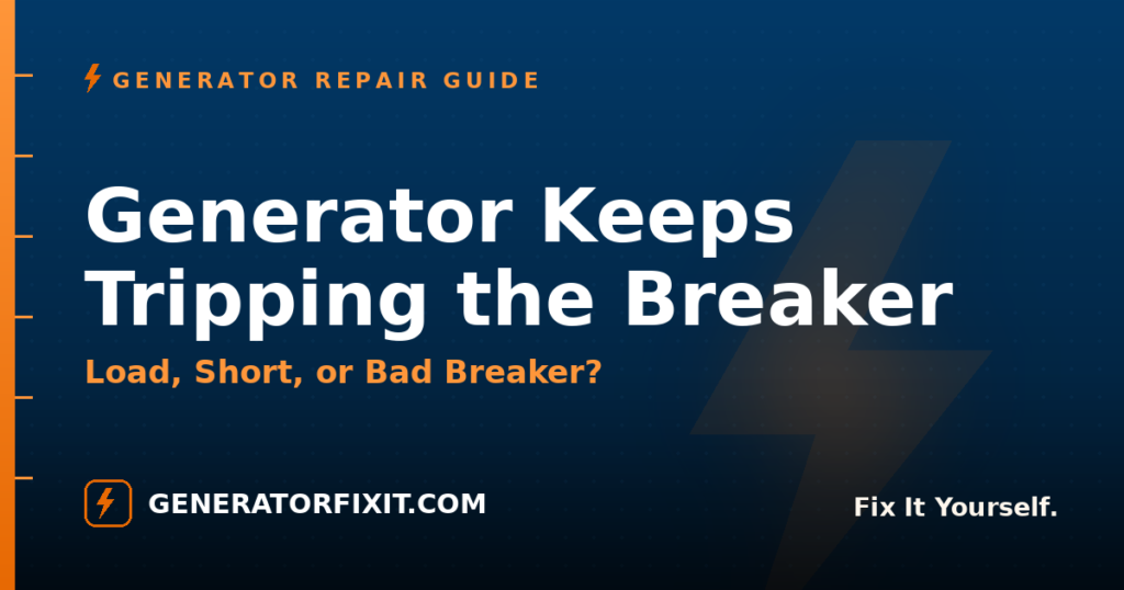 Generator Keeps Tripping the Breaker: Load, Short, or Bad Breaker?