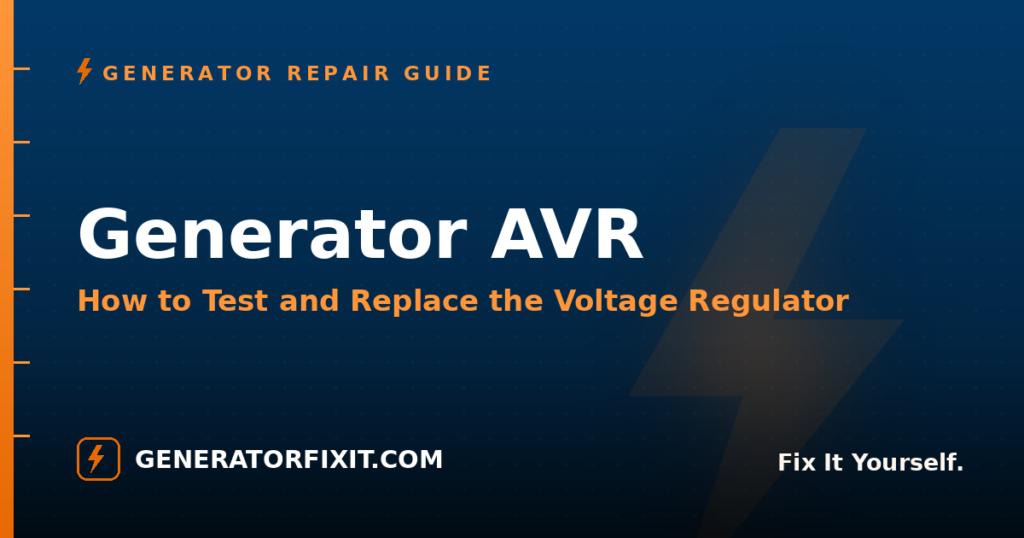 Generator AVR: How to Test and Replace the Voltage Regulator