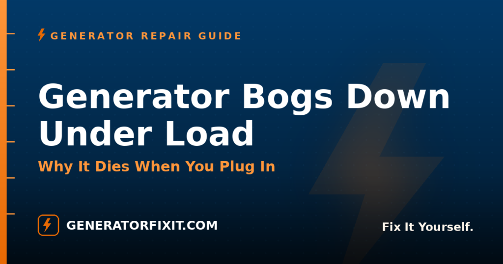 Generator Bogs Down Under Load: Why It Dies When You Plug In