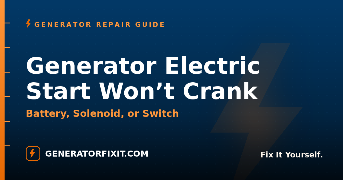 Electric Start Won’t Crank