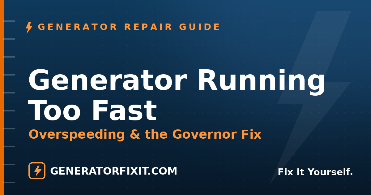 Generator Running Too Fast (Overspeeding): The Governor Fix