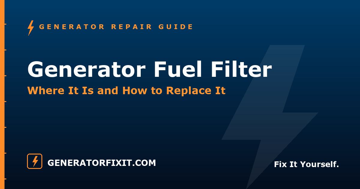 Generator Fuel Filter: Where It Is and How to Replace It