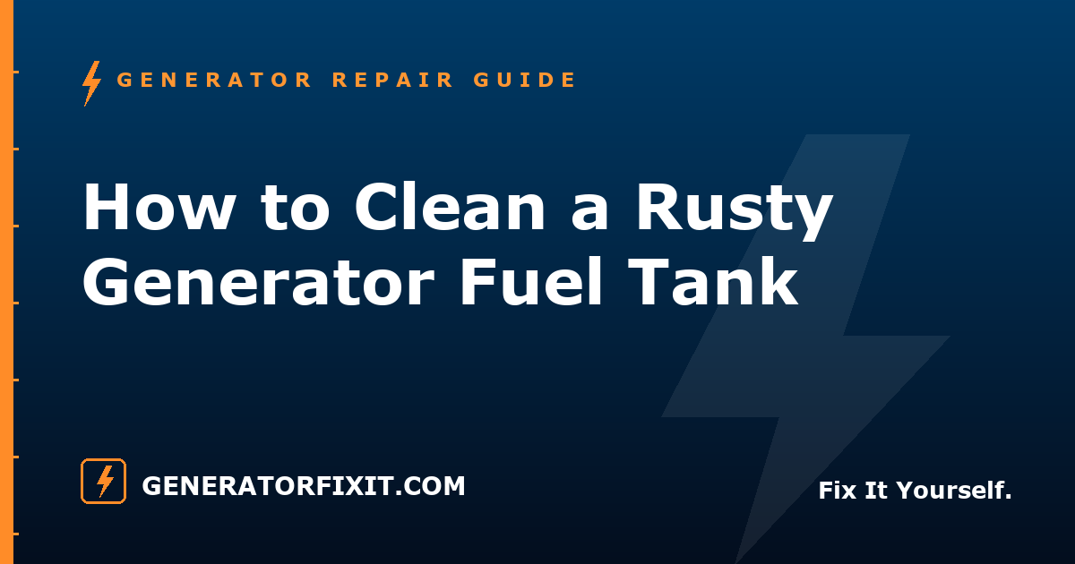 How to Clean a Rusty Generator Fuel Tank