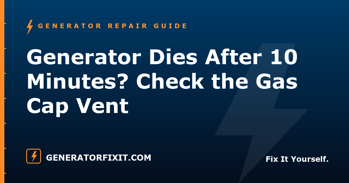 Generator Dies After 10 Minutes? Check the Gas Cap Vent