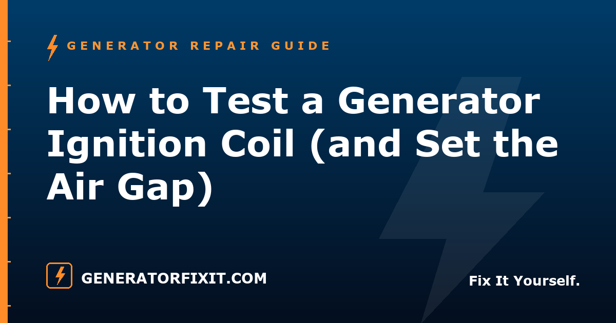 How to Test a Generator Ignition Coil (and Set the Air Gap)
