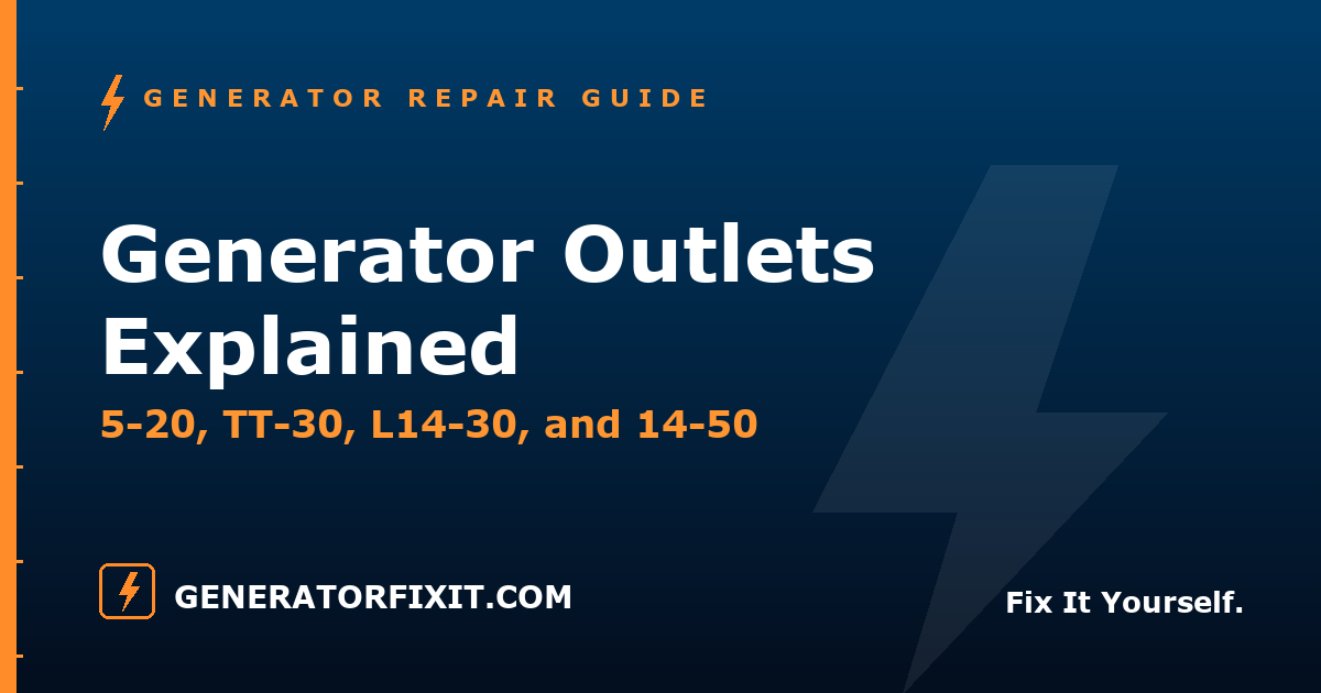 Generator Outlets Explained: 5-20, TT-30, L14-30, and 14-50