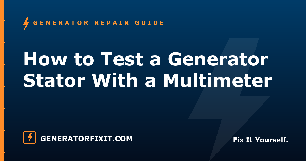 How to Test a Generator Stator With a Multimeter