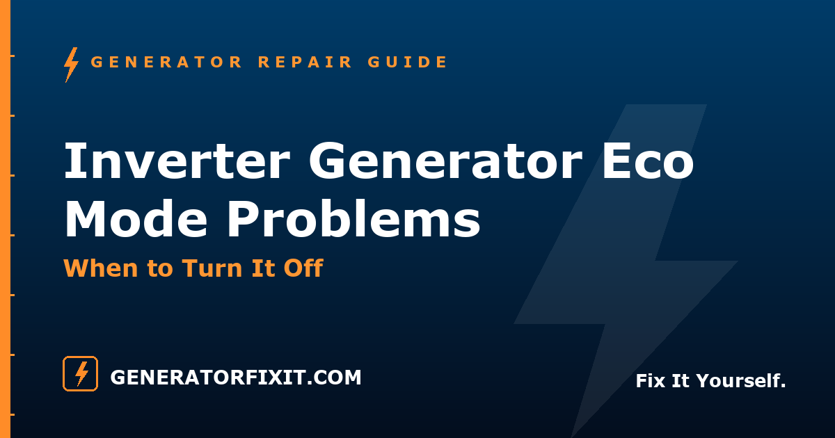 Inverter Generator Eco Mode Problems: When to Turn It Off